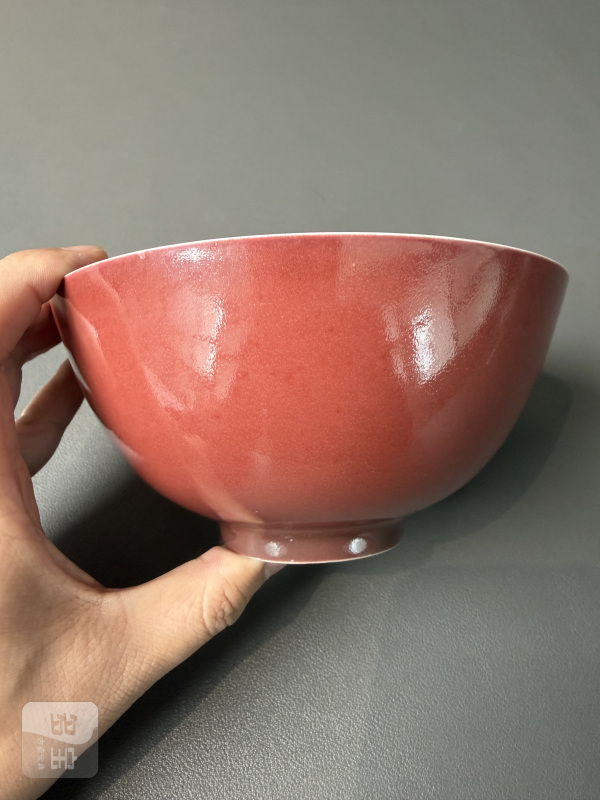 清雍正 霁红釉碗 - 图5